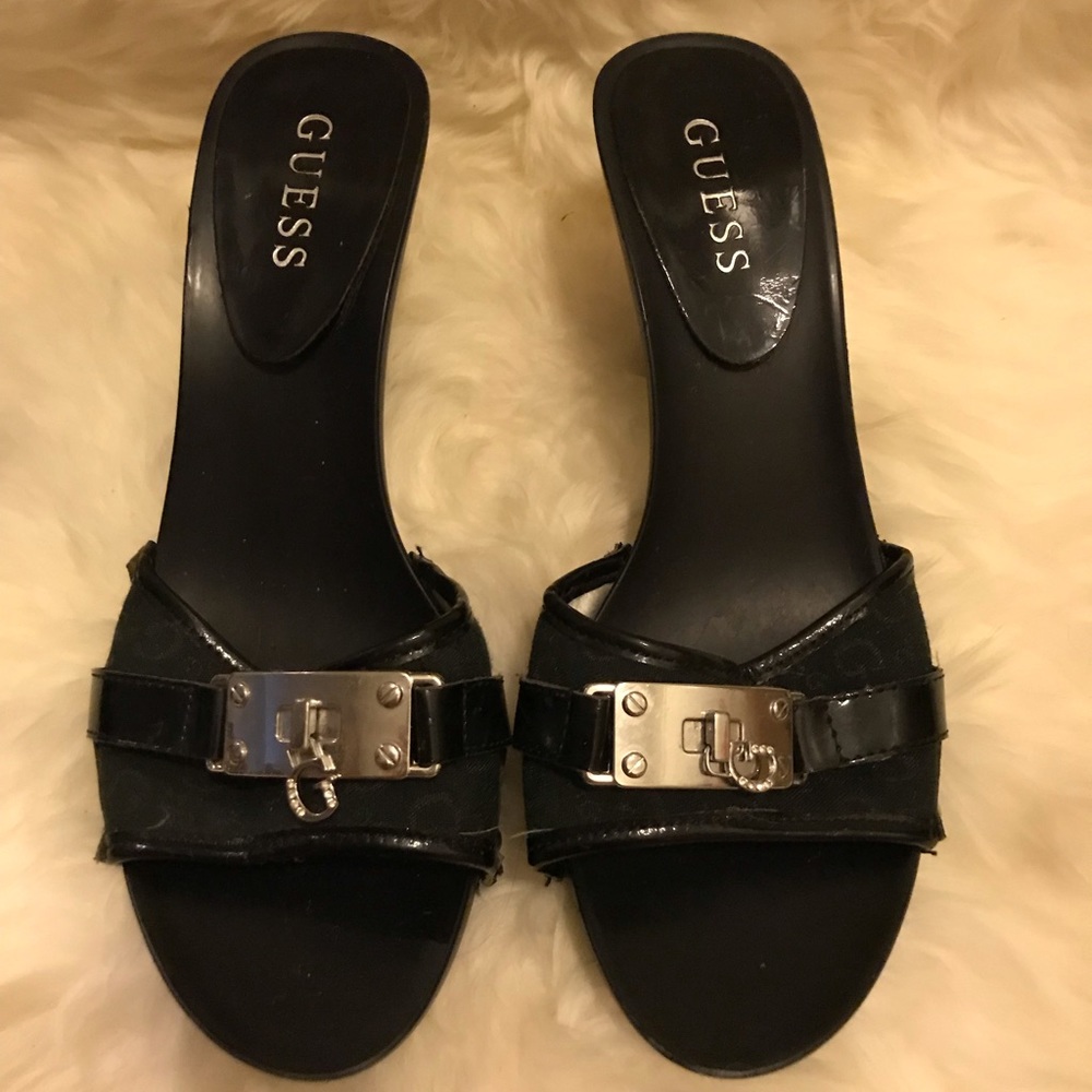 guess low slip on heels